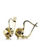 Styl Vintage Kolczyki Żółty Perydot 14k żółte złoto vec027y